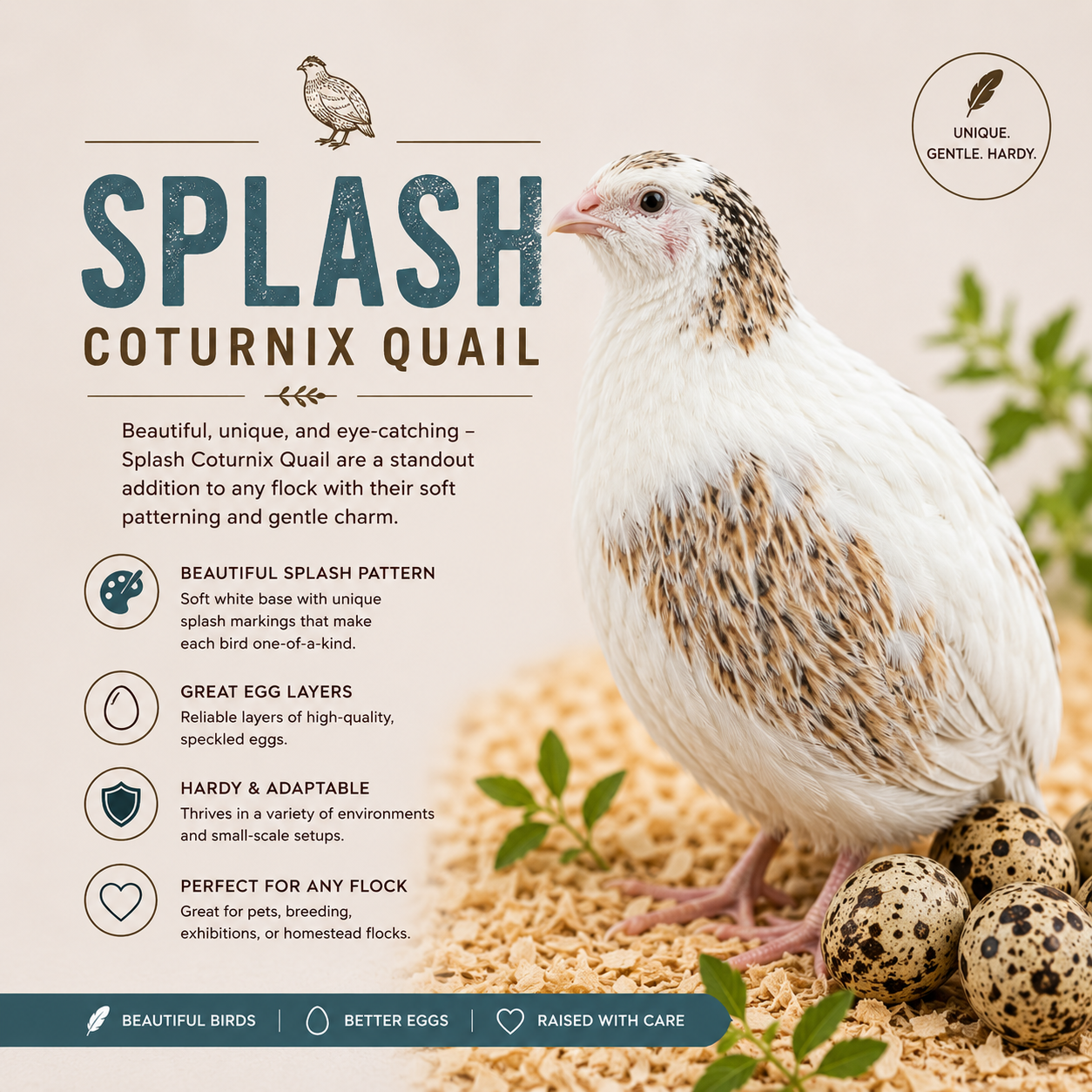 Splash Coturnix Hatching Eggs
