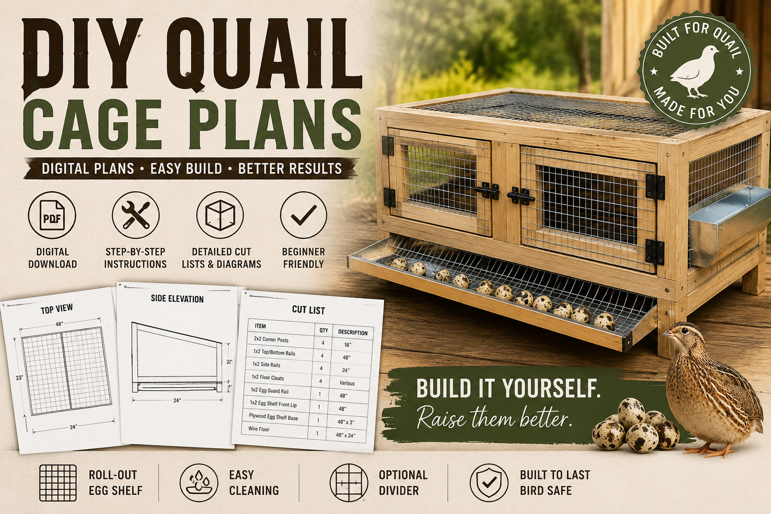 DIY Quail Cage Plans
