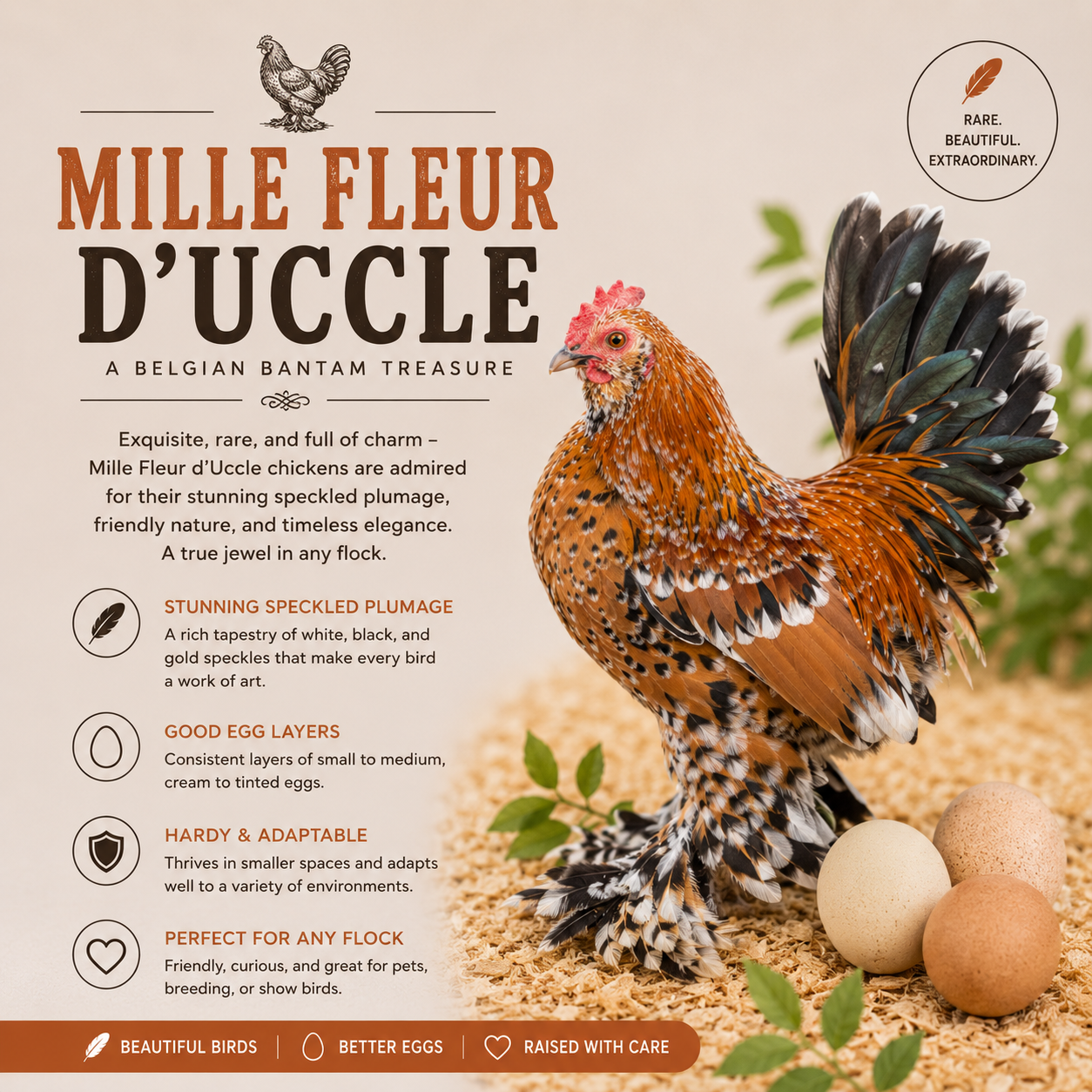 Mille Fleur d’Uccle Hatching Eggs