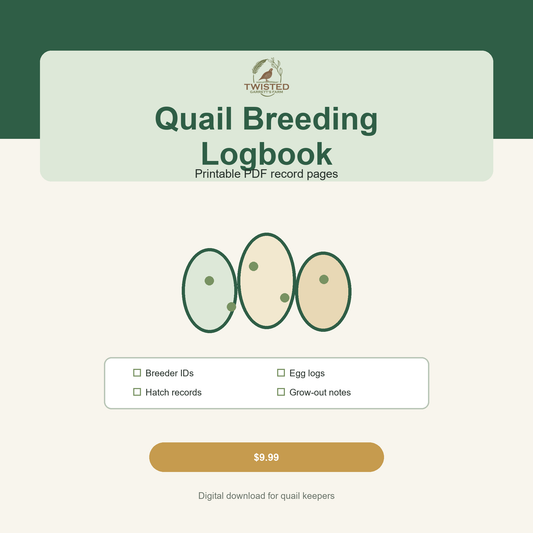 Quail Breeding Logbook – Printable PDF